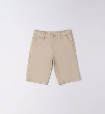 Pantalone corto slim ragazzo BEIGE