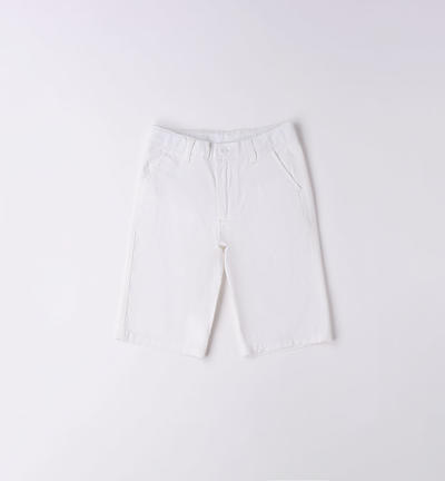 Pantalone corto slim ragazzo BIANCO