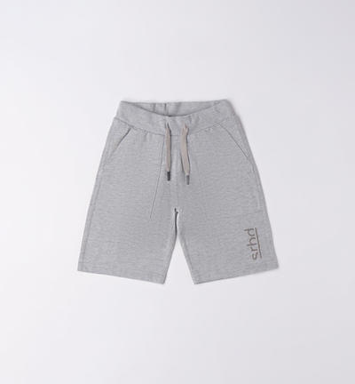 Pantalone corto sportivo ragazzo GRIGIO