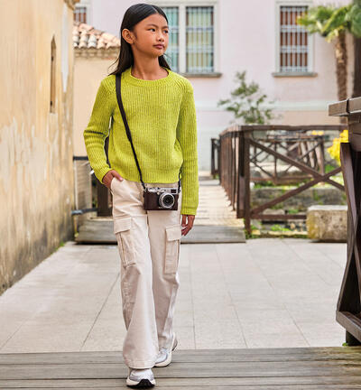 Pantalone da ragazza PANNA