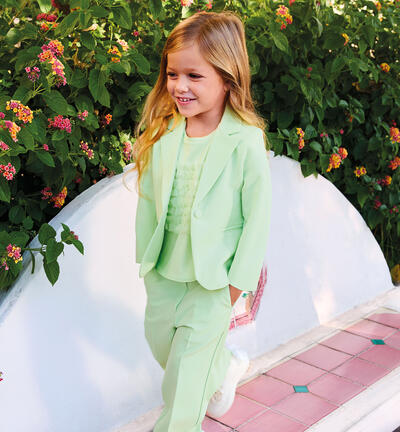 Elegant girl trousers GREEN