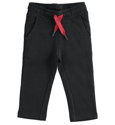Pantalone felpato per bambino NERO