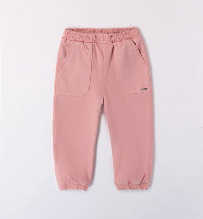 Girls' cotton trousers PINK