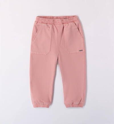 Pantalone in cotone per bambina ROSA