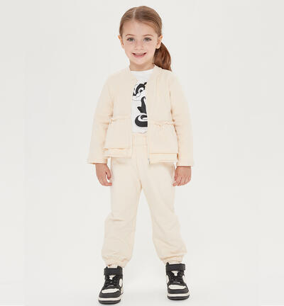 Pantalone in felpa per bambina BEIGE