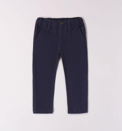 Boys' twill trousers BLUE