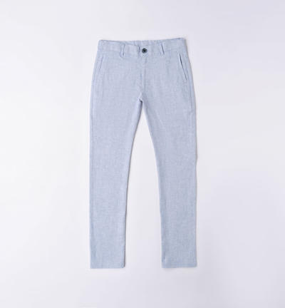 Boys' elegant long trousers BLUE