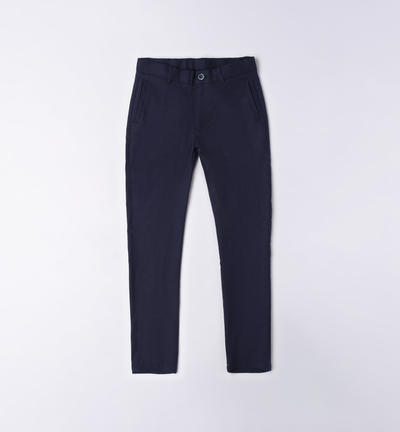 Boys' elegant long trousers BLUE