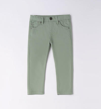 Pantalone lungo cotone bambino VERDE