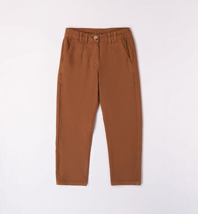 Girls' brown trousers BROWN