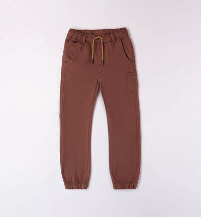 Boys' brown trousers BROWN