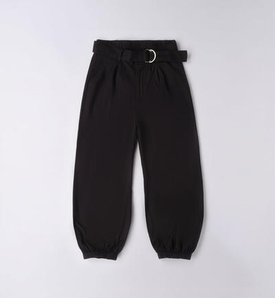 Pantalone nero ragazza NERO