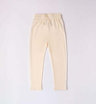 Pantalone per ragazza lurex BEIGE