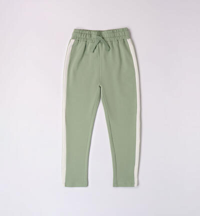 Pantalone per ragazza lurex VERDE