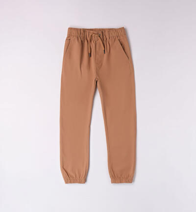 Pantalone ragazzo con elastico BEIGE