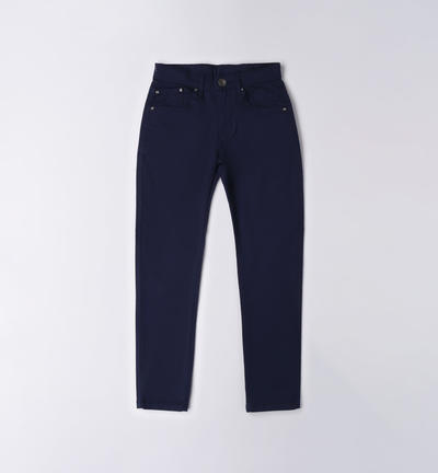 Boys' cotton trousers BLUE