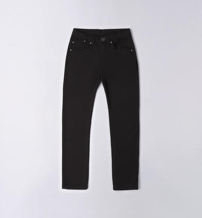 Boys' cotton trousers BLACK