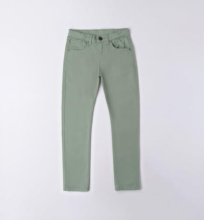 Boys' cotton trousers GREEN