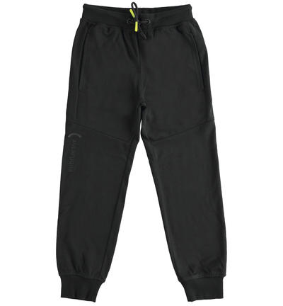 Pantalone ragazzo sportivo con stampa NERO