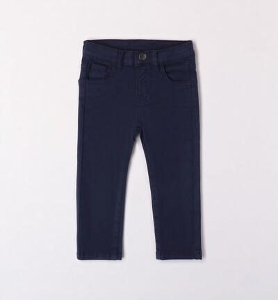 Boys' slim fit trousers BLUE