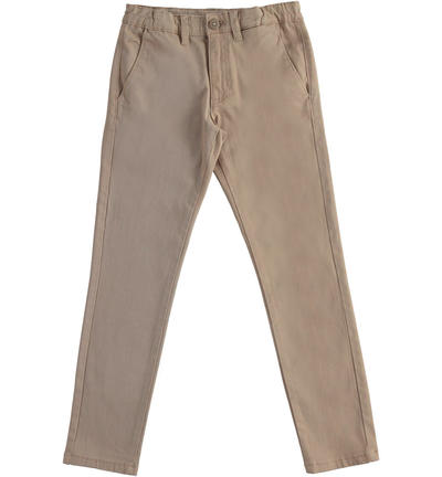 Boy's slim fit trousers BEIGE