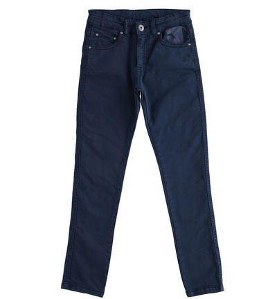 Boy's slim fit trousers BLUE