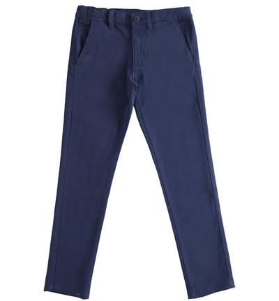 Boy's slim fit trousers BLUE