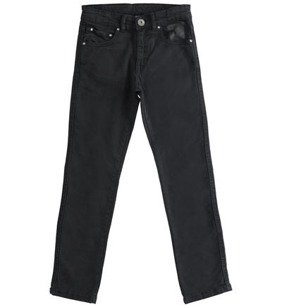 Boy's slim fit trousers BLACK
