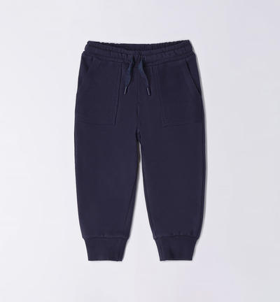 Pantalone sportivo bambino 100% cotone BLU