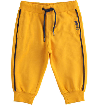 Pantalone sportivo in felpa bambino GIALLO