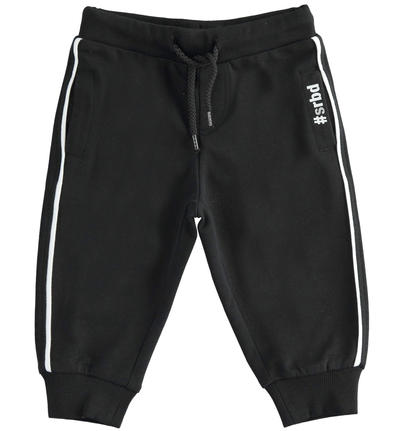 Pantalone sportivo in felpa bambino NERO
