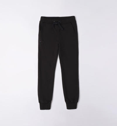 Boys' sporty trousers BLACK
