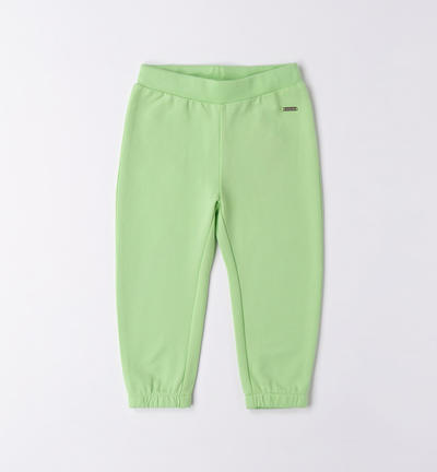 Girl's tracksuit bottoms WHITE