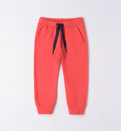 Boys' tracksuit bottoms RED
