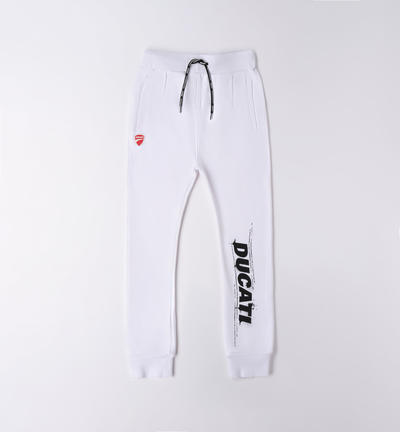 Pantalone tuta Ducati per bambino 100% cotone BIANCO