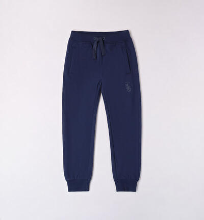 Boys' lightweight tracksuit bottoms BLUE