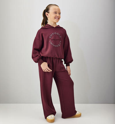 Pantalone tuta per ragazza ROSSO
