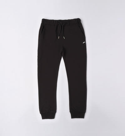 Girl's tracksuit bottoms BLACK