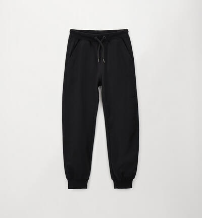 Boy's tracksuit trousers BLACK