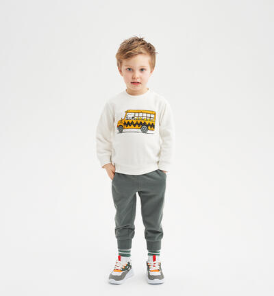 Boys' Snoopy tracksuit bottoms BLACK