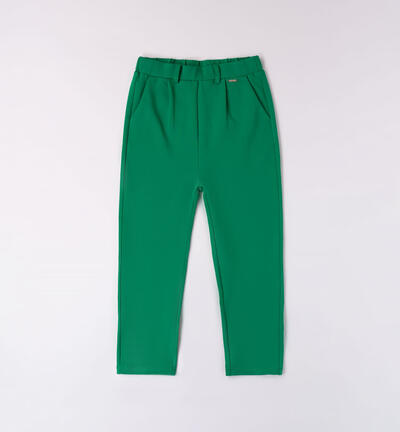 Girl's green trousers GREEN