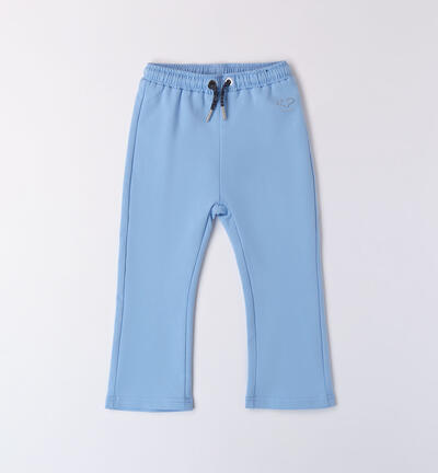 Girls' flared trousers BLUE