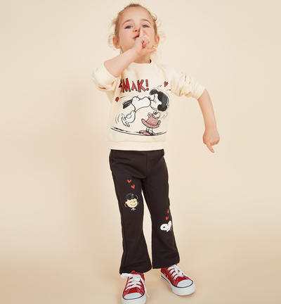 Girl's Peanuts capsule trousers BLACK
