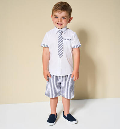 Pantaloni bambino a righe BLU