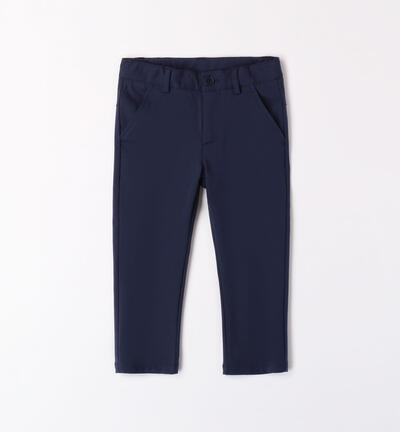 Boys' trousers in Milano stitch fabric BLUE