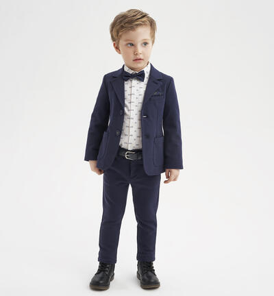 Boys' blue trousers BLUE