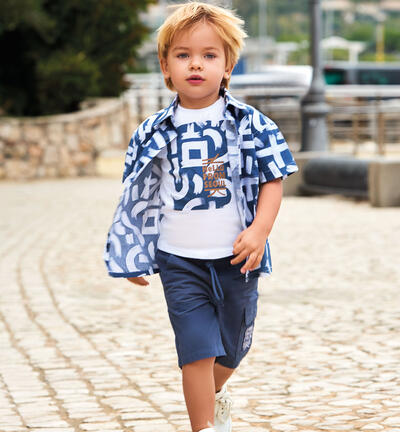 Pantaloni corti 100% cotone BLU