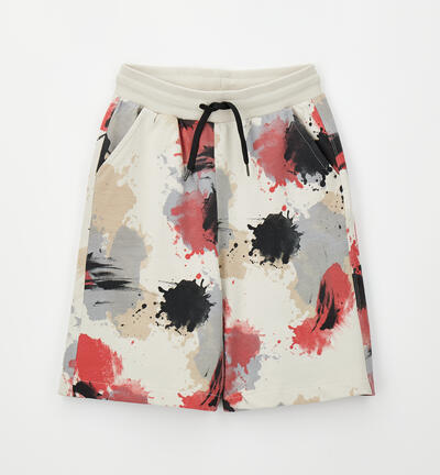 Pantaloni corti 100% cotone ragazzo BEIGE