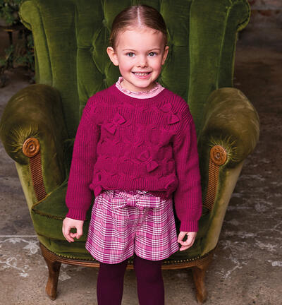 Pantaloni corti bambina ROSA