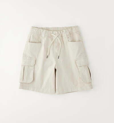 Pantaloni corti con tasche ragazzo BEIGE